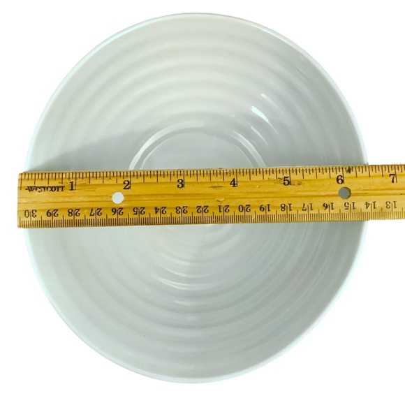 2 Portmeirion Sophie Conran Celadon Green Cereal Bowls 7.25" Ring Oval Ribbed - Picture 7 of 15